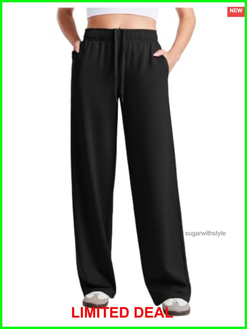 Women's Wide Leg Sweatpants High Waisted Baggy Lounge Travel Pants